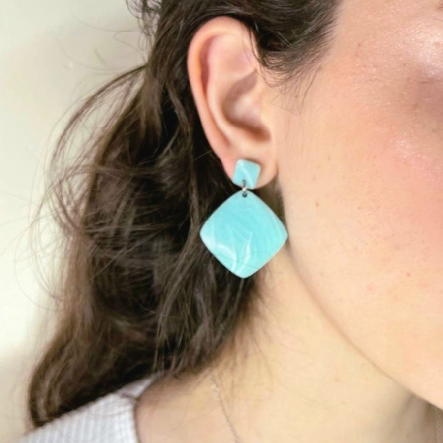 SQUARE ROUND EARRINGS